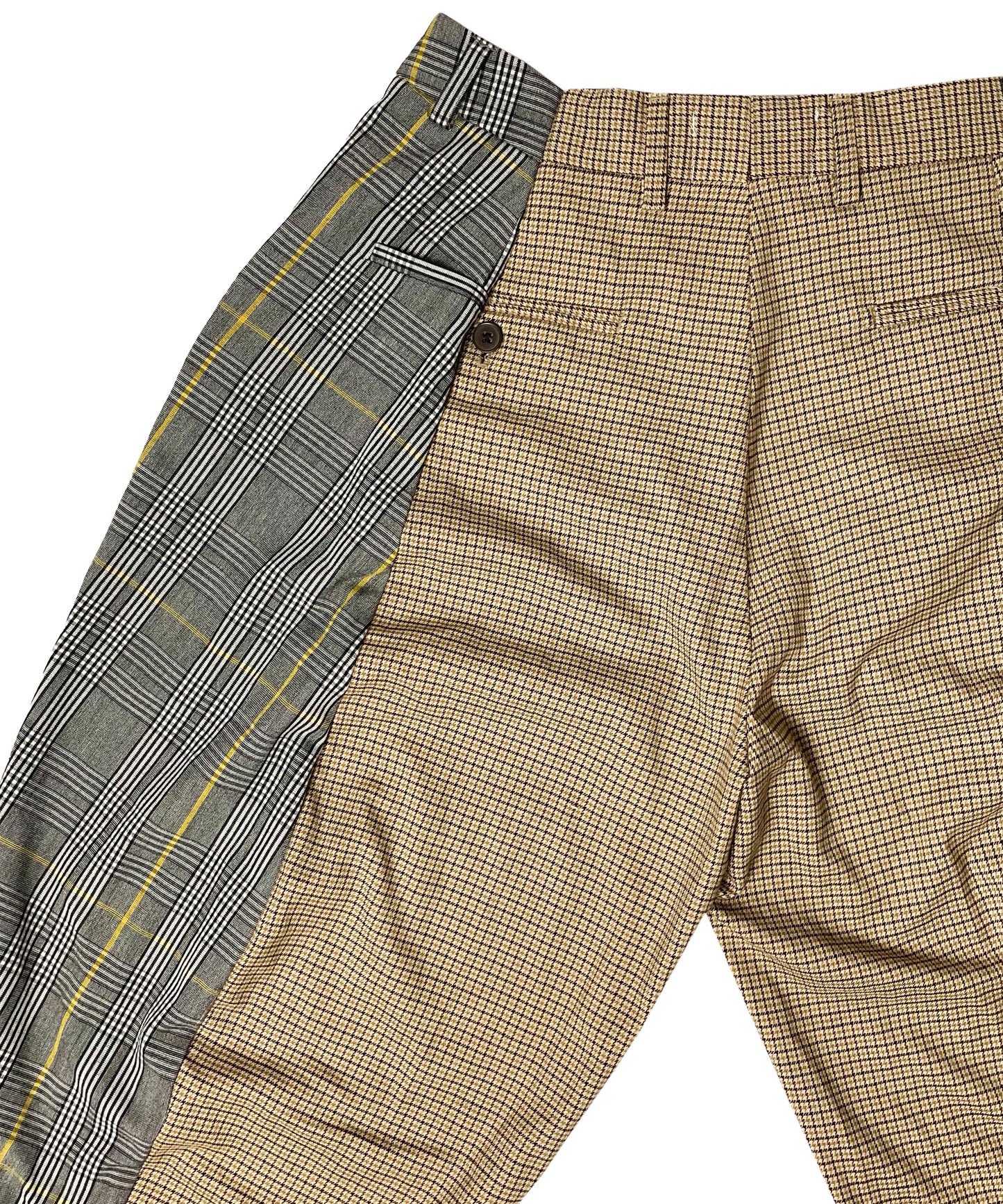 THE TWO TONE TARTAN BEIGE TROUSERS