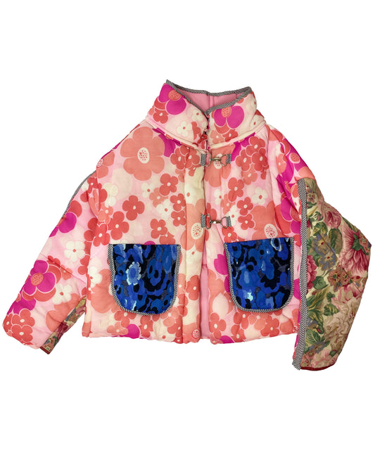 THE PUFFER PINK MIXED FLORAL