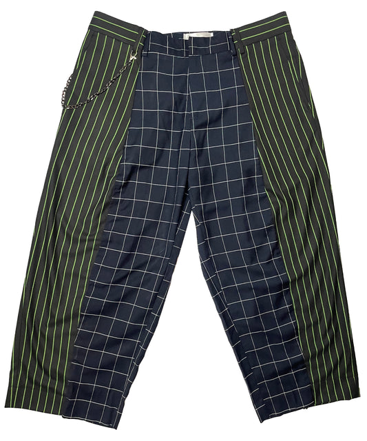 THE TWO TONE TARTAN BLUE TROUSERS